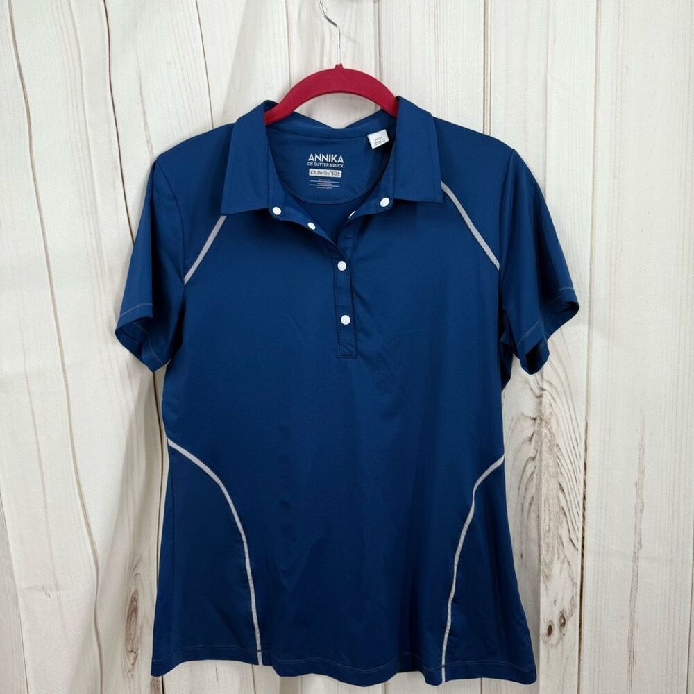 Annika Women’s Medium Blue DryTec Polo Shirt UPF 50+